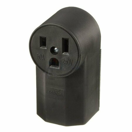 AMERICAN IMAGINATIONS 50 Amp Round Black Electrical Receptacle Plastic AI-36859